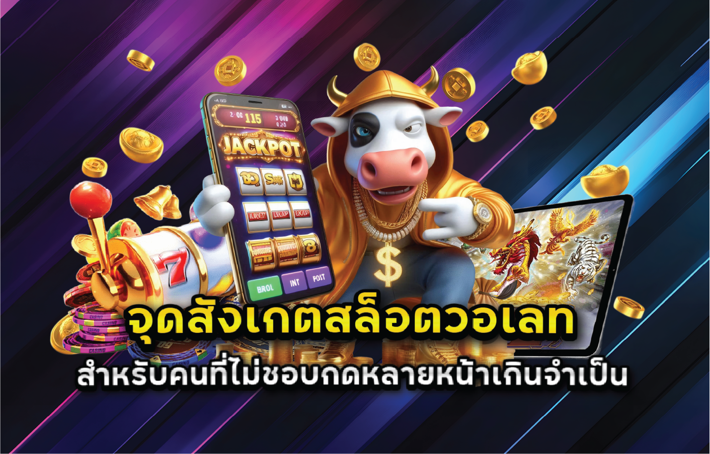 จุดสังเกตสล็อตวอเลทสำหรับคนที่ไม่ชอบกดหลายหน้าเกินจำเป็น